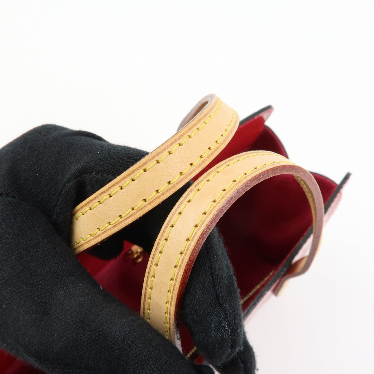 Louis Vuitton Catalina Monogram Vernis, Red, Patent Leather, Handbag
