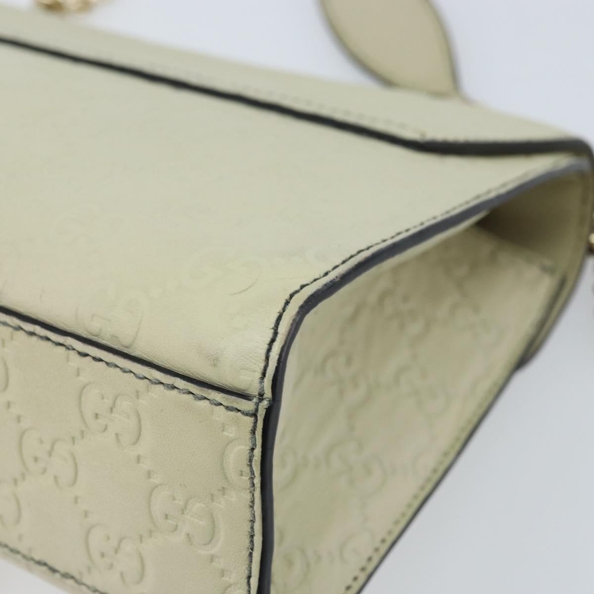 Gucci Emily Chain Flap Guccissima Leather, Beige, Leather, Shoulder Bag