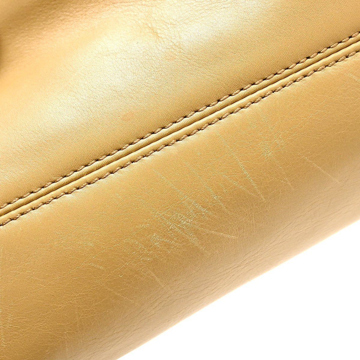Chanel Vintage CC Logo Tote Leather, Beige, Leather, Tote Bag