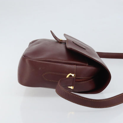 Cartier Must de cartier Leather, Burgundy, Leather, Shoulder Bag