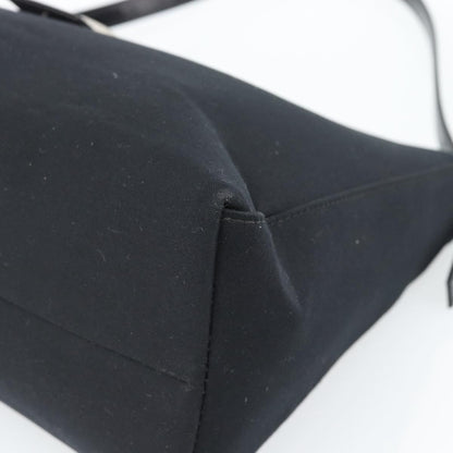 Fendi Mamma Baguette Canvas, Black, Cotton, Shoulder Bag