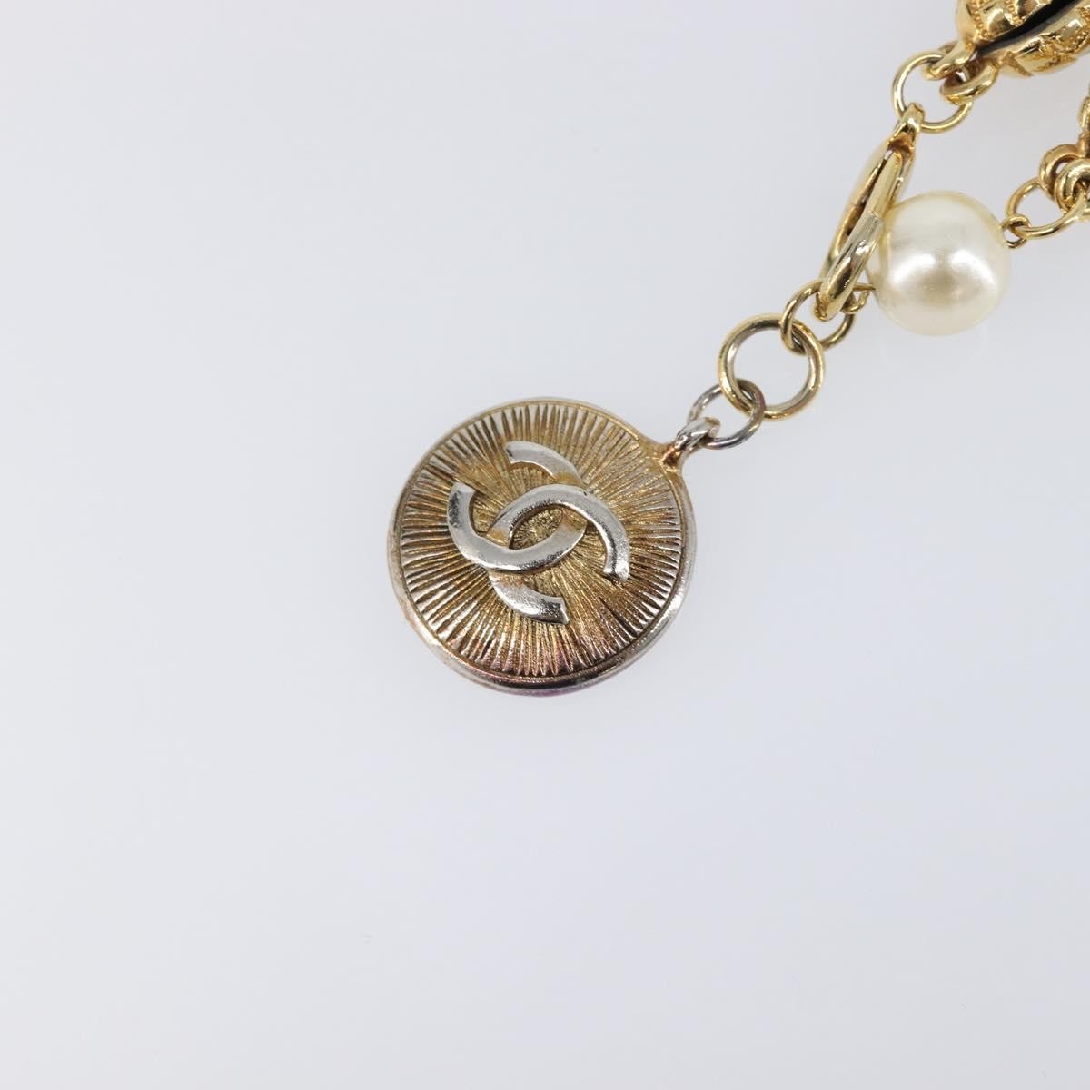 Chanel CC Necklace Faux Pearl and Metal, Gold, Metal, Necklace