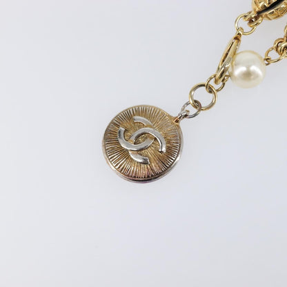 Chanel CC Necklace Faux Pearl and Metal, Gold, Metal, Necklace