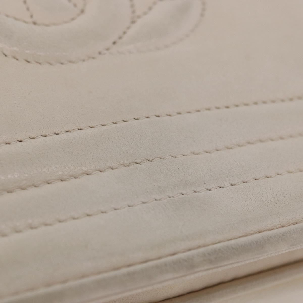 Chanel Vintage CC Stitch Flap Leather, Beige, Leather, Shoulder Bag