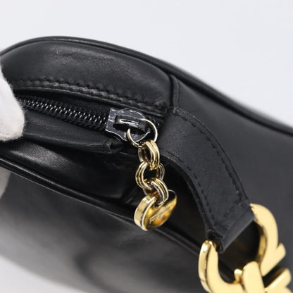 Salvatore Ferragamo Gancini Leather, Black, Leather, Crossbody Bag