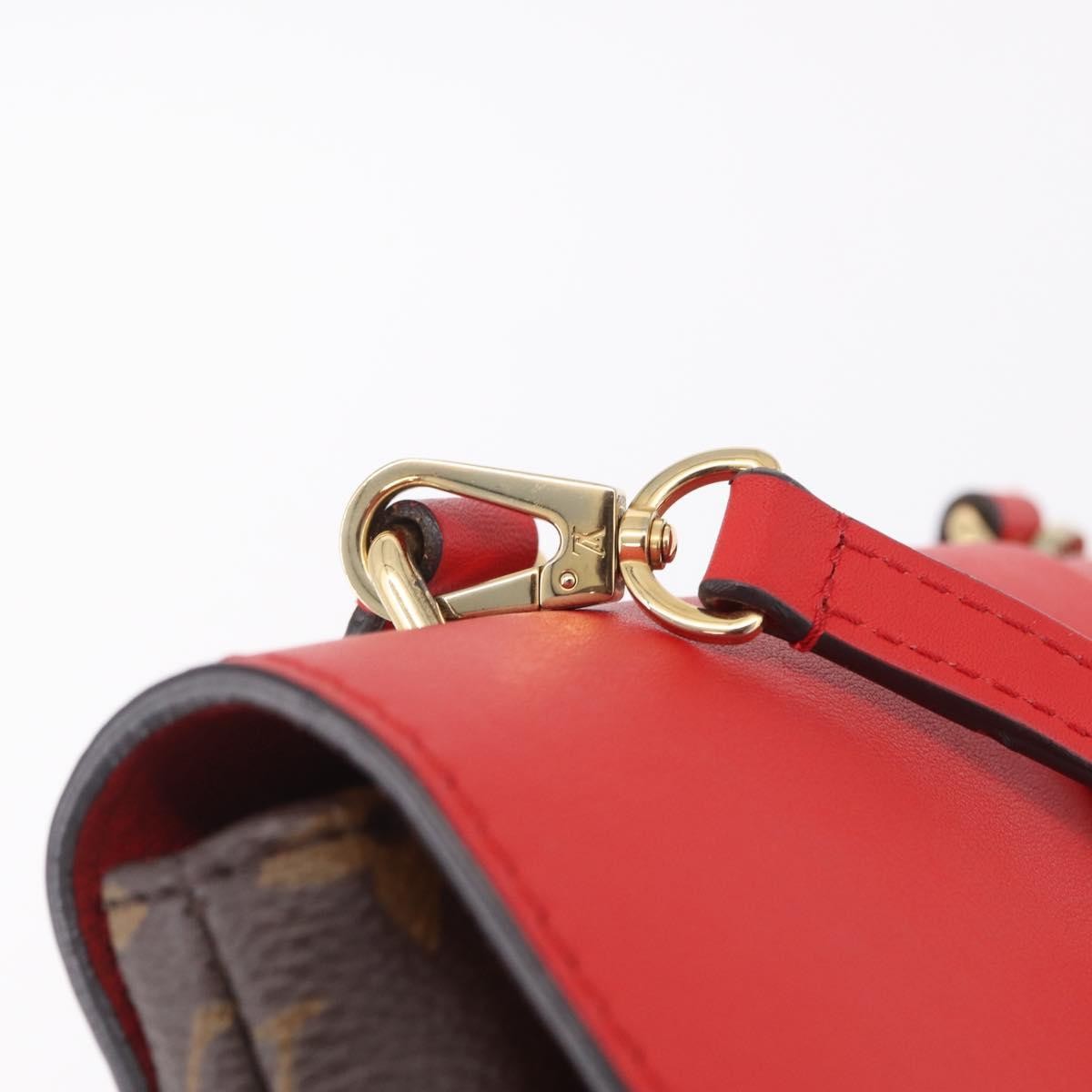 Louis Vuitton Locky Monogram Canvas with Leather, Red, Canvas, Handbag