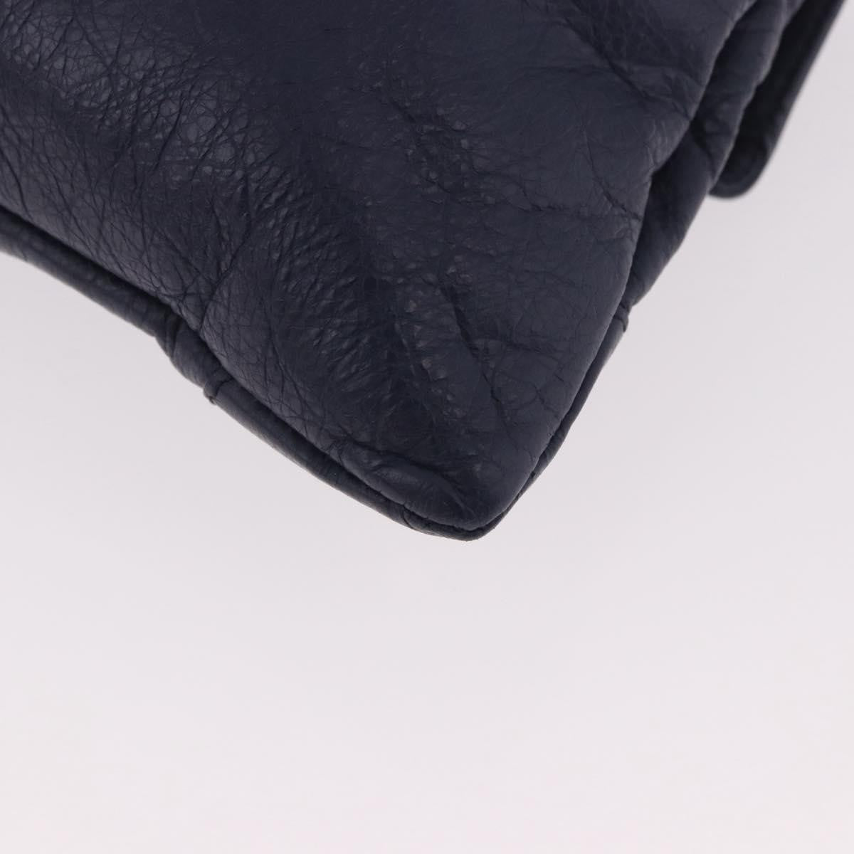 Balenciaga Classic Studs Envelope Strap Clutch Leather, Navy, Leather, Clutch