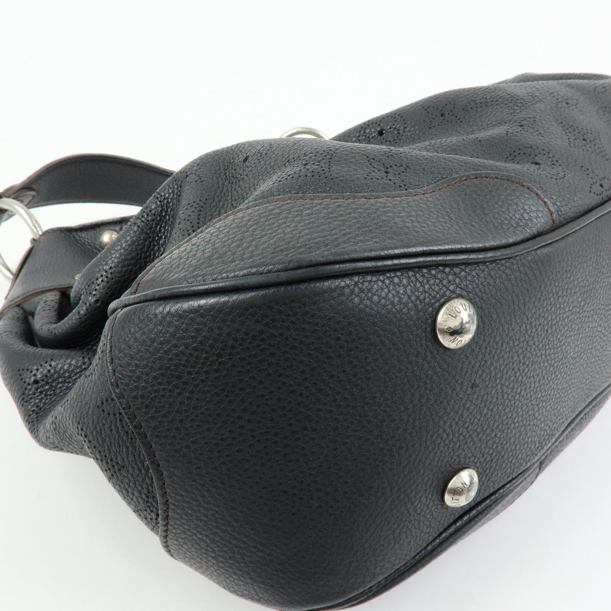 Louis Vuitton Solar Mahina Leather, Black, Leather, Handbag