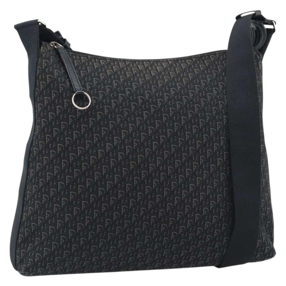 Christian Dior Vintage Trotter Canvas, Black, Canvas, Crossbody Bag