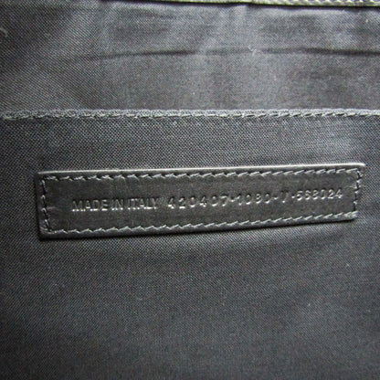 Balenciaga Navy Zip Canvas and Leather, Ecru, Canvas, Clutch