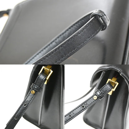 Saint Laurent Cassandra Leather, Black, Leather, Shoulder Bag