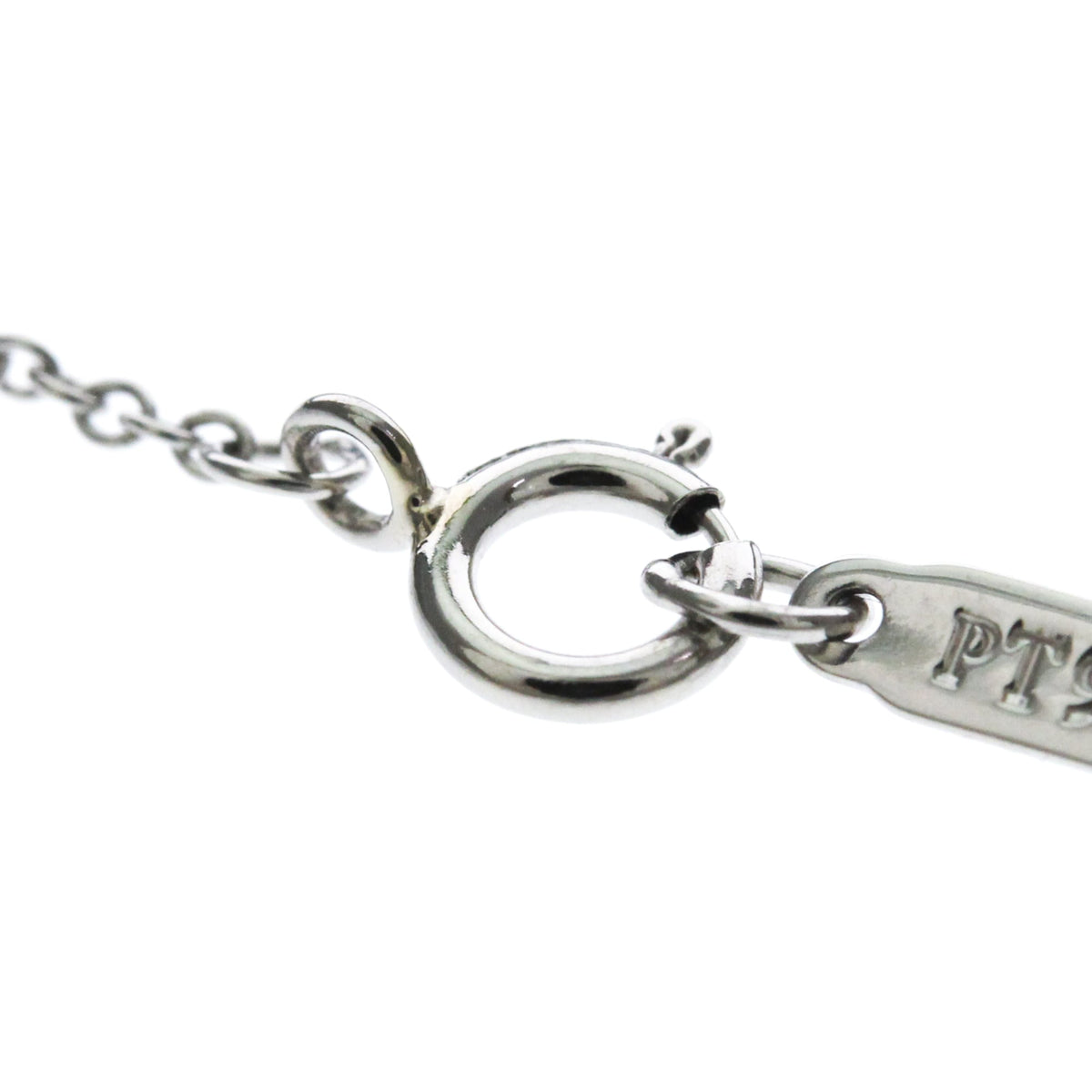 Tiffany & Co. Solitaire Pendant Platinum with Emerald Cut Diamond, Silver, Platinum, Necklace