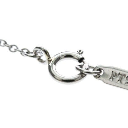Tiffany & Co. Solitaire Pendant Platinum with Emerald Cut Diamond, Silver, Platinum, Necklace