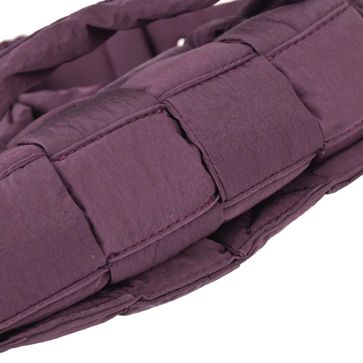 Bottega Veneta Padded Tech Cassette Intrecciato Nylon, Purple, Nylon, Shoulder Bag
