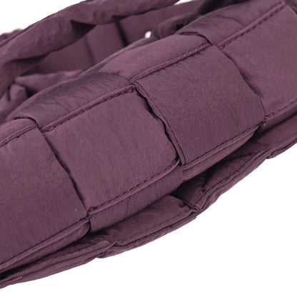 Bottega Veneta Padded Tech Cassette Intrecciato Nylon, Purple, Nylon, Shoulder Bag