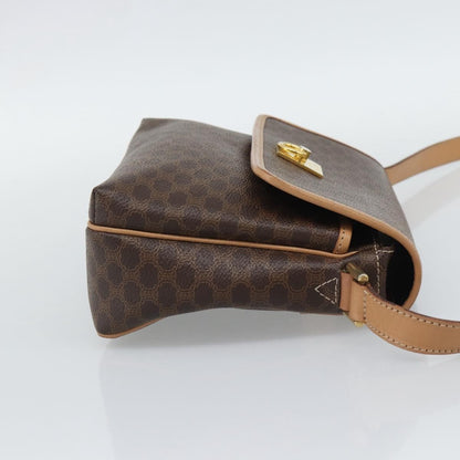 Celine Macadam Canvas, Brown, Canvas, Shoulder Bag