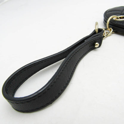 Chanel Name Tag Quilted Leather, Black, Leather, Charm