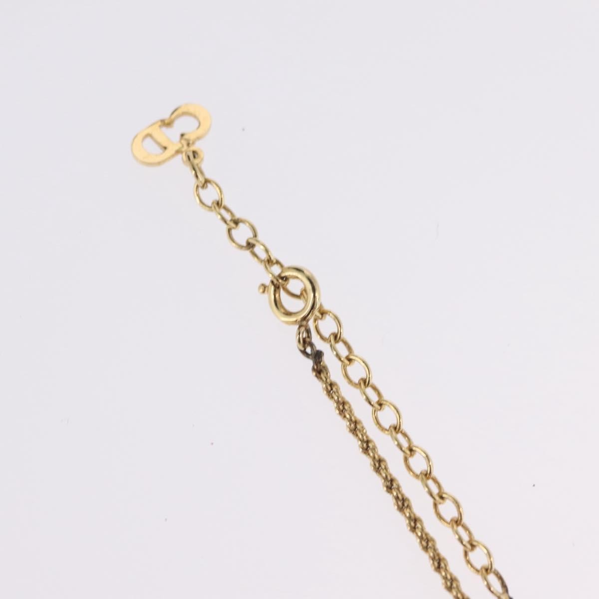 Christian Dior CD Pendant Metal and Crystals, Gold, Metal, Necklace