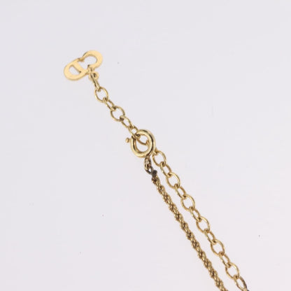 Christian Dior CD Pendant Metal and Crystals, Gold, Metal, Necklace