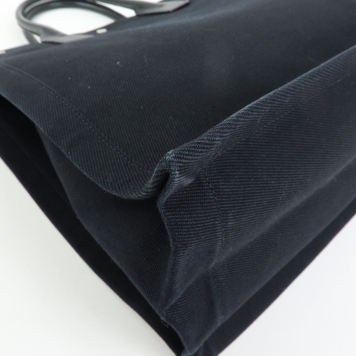 Saint Laurent Rive Gauche Shopper Canvas, Black, Canvas, Tote Bag