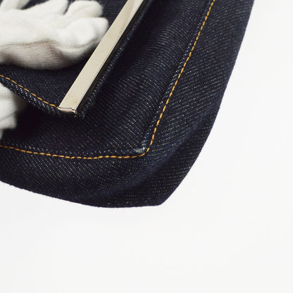 Fendi Convertible Baguette Denim, Blue, Denim, Handbag