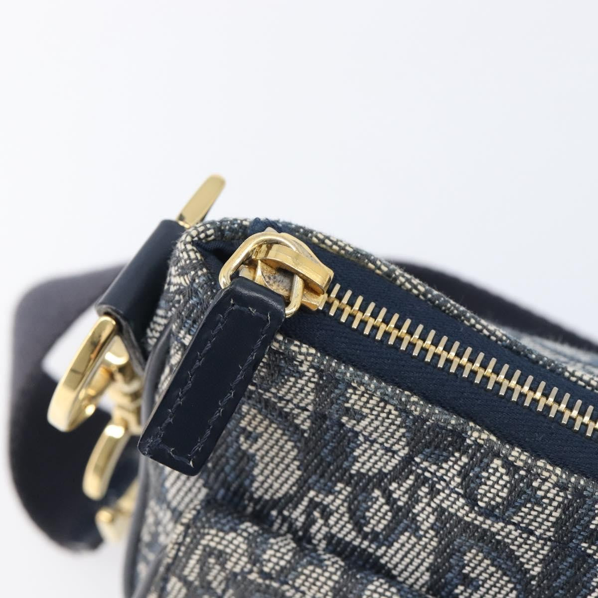 Christian Dior Saddle Messenger Oblique Canvas, Navy, Canvas, Clutch