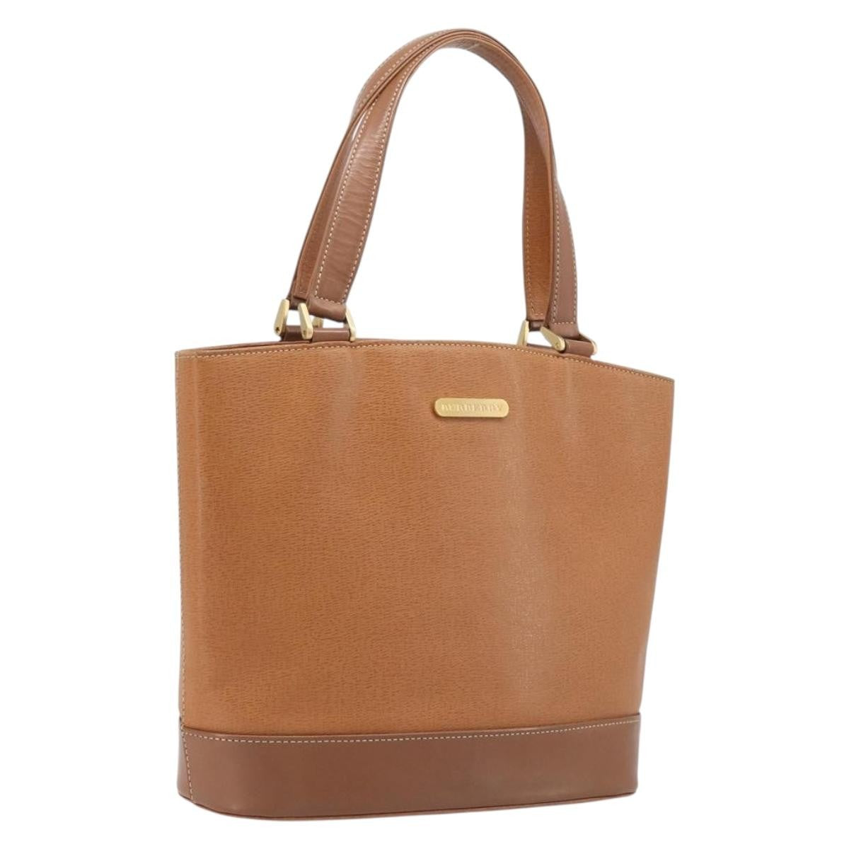 Burberry Handle Tote Leather, Brown, Leather, Tote Bag