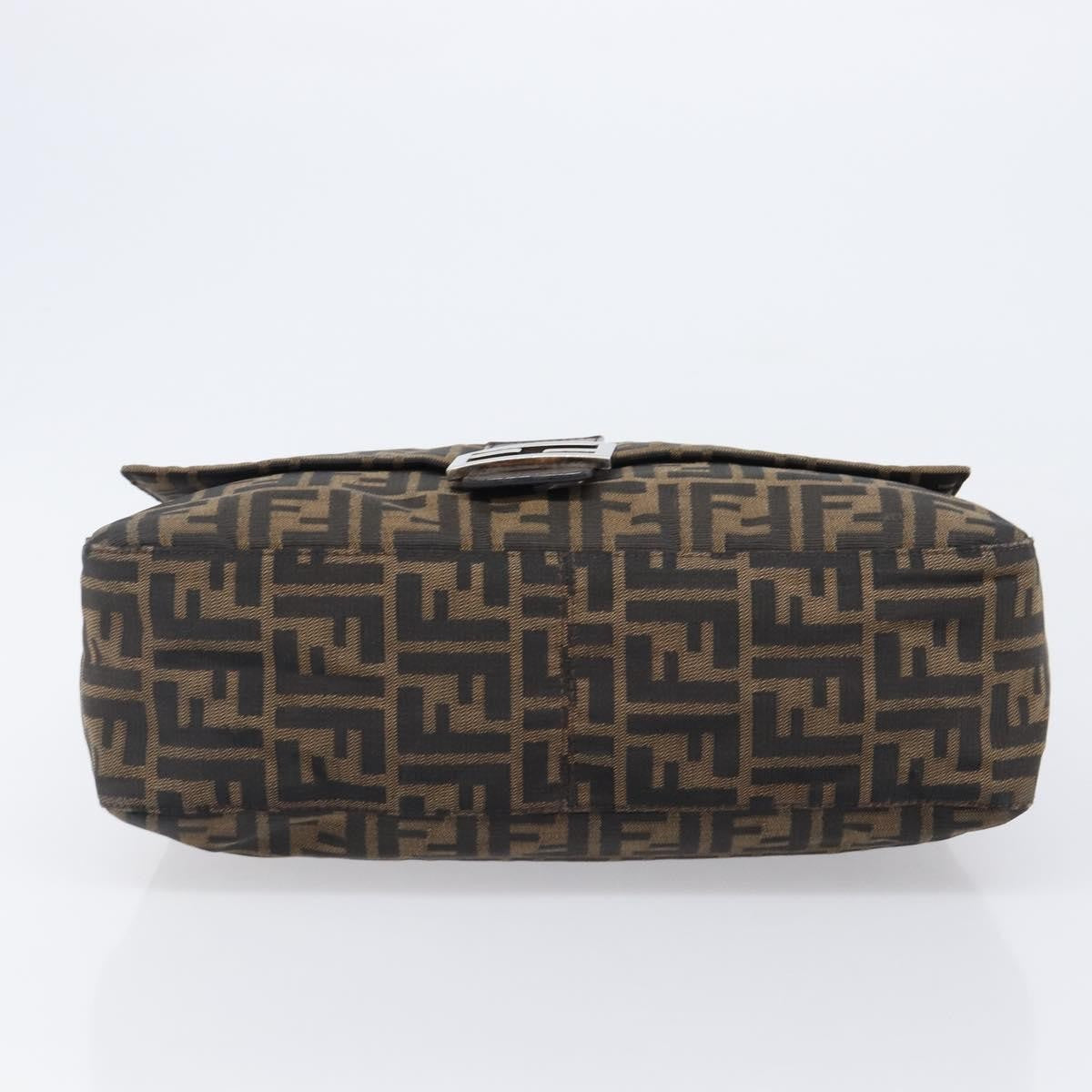 Fendi Logo Zucca Zucca, Brown, Canvas, Shoulder Bag
