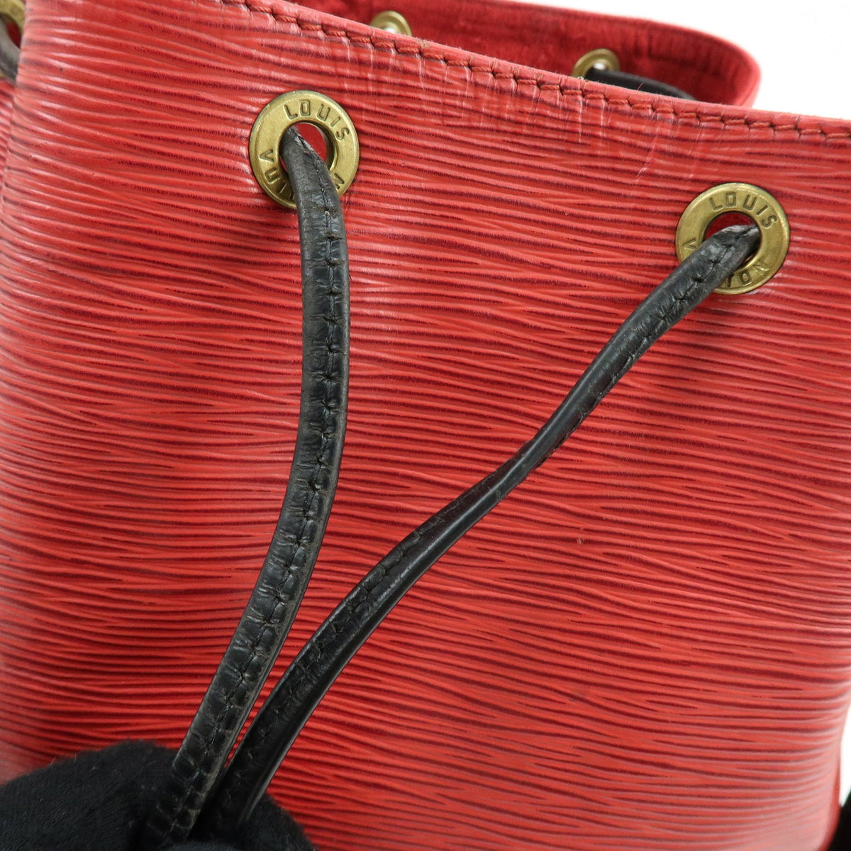 Louis Vuitton Bicolor Petit Noe Epi Leather, Red, Leather, Handbag