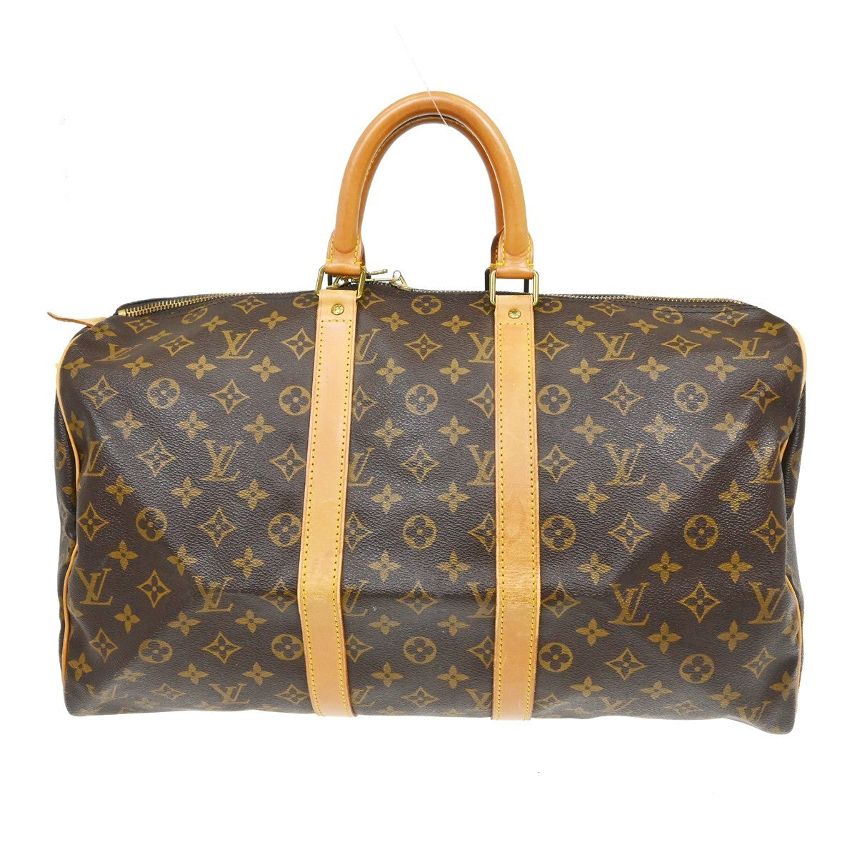 Louis Vuitton Keepall Monogram, Brown, Canvas, Travel Bag