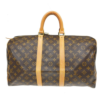 Louis Vuitton Keepall Monogram, Brown, Canvas, Travel Bag