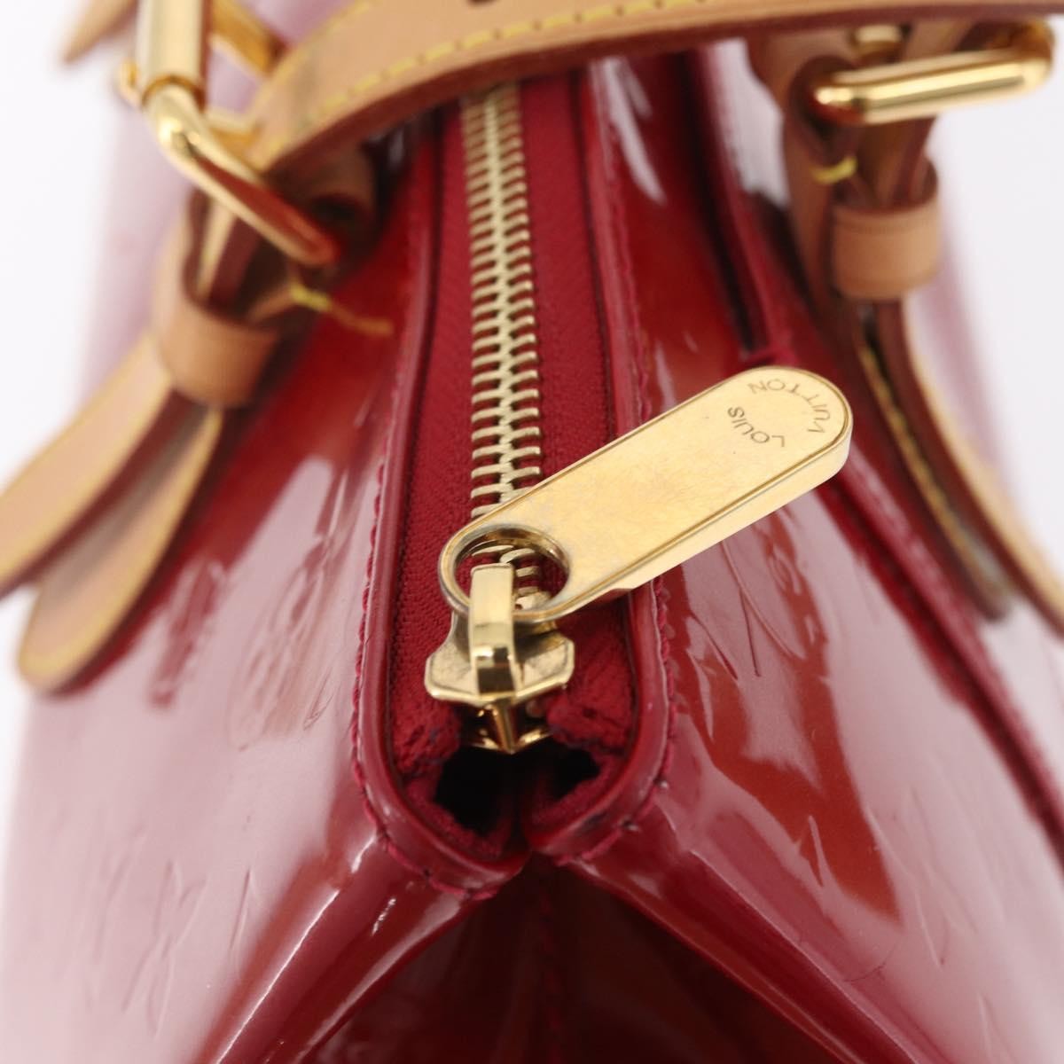 Louis Vuitton Rosewood Avenue Monogram Vernis, Red, Patent Leather, Handbag