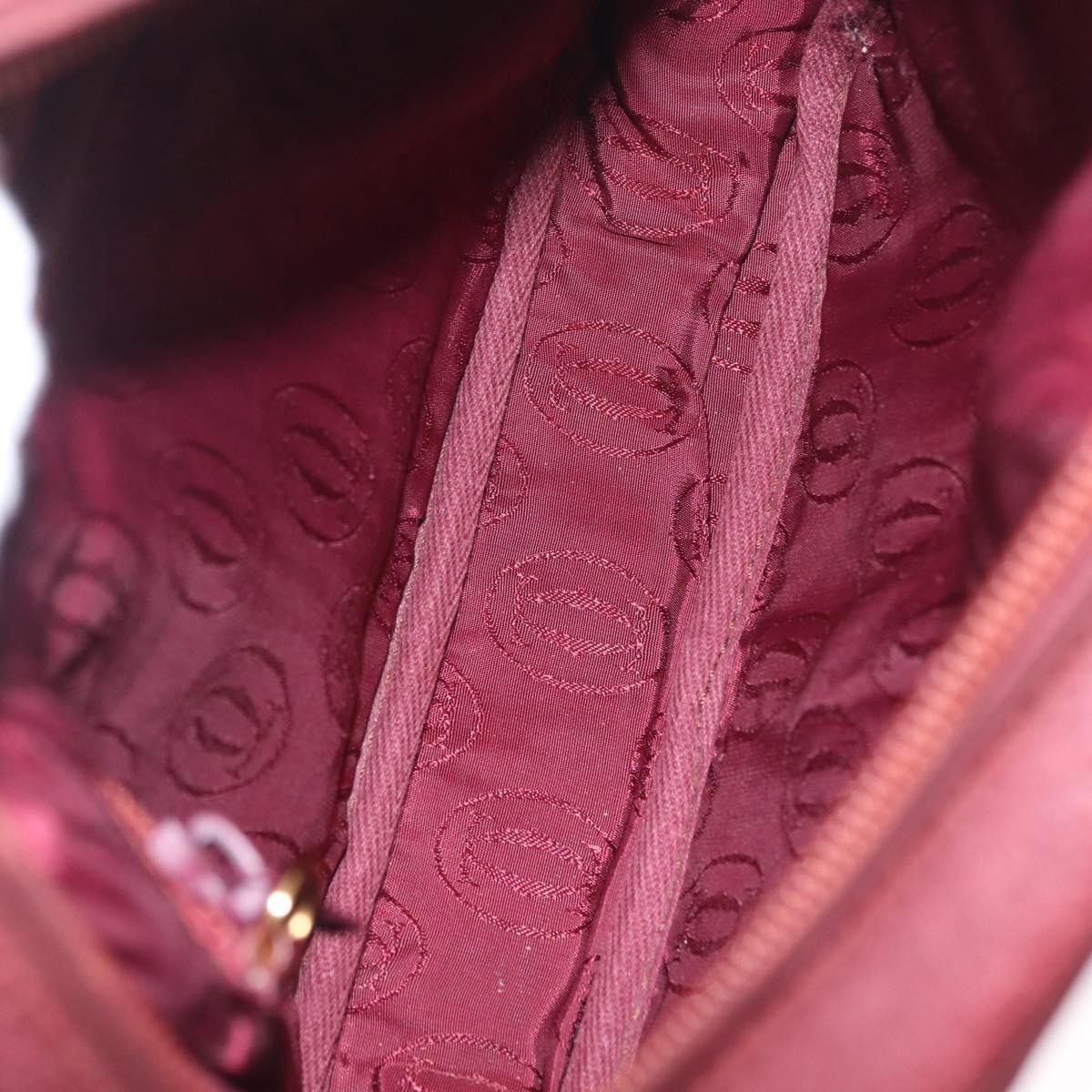 Cartier Tasseled Must de Cartier Leather, Burgundy, Leather, Shoulder Bag