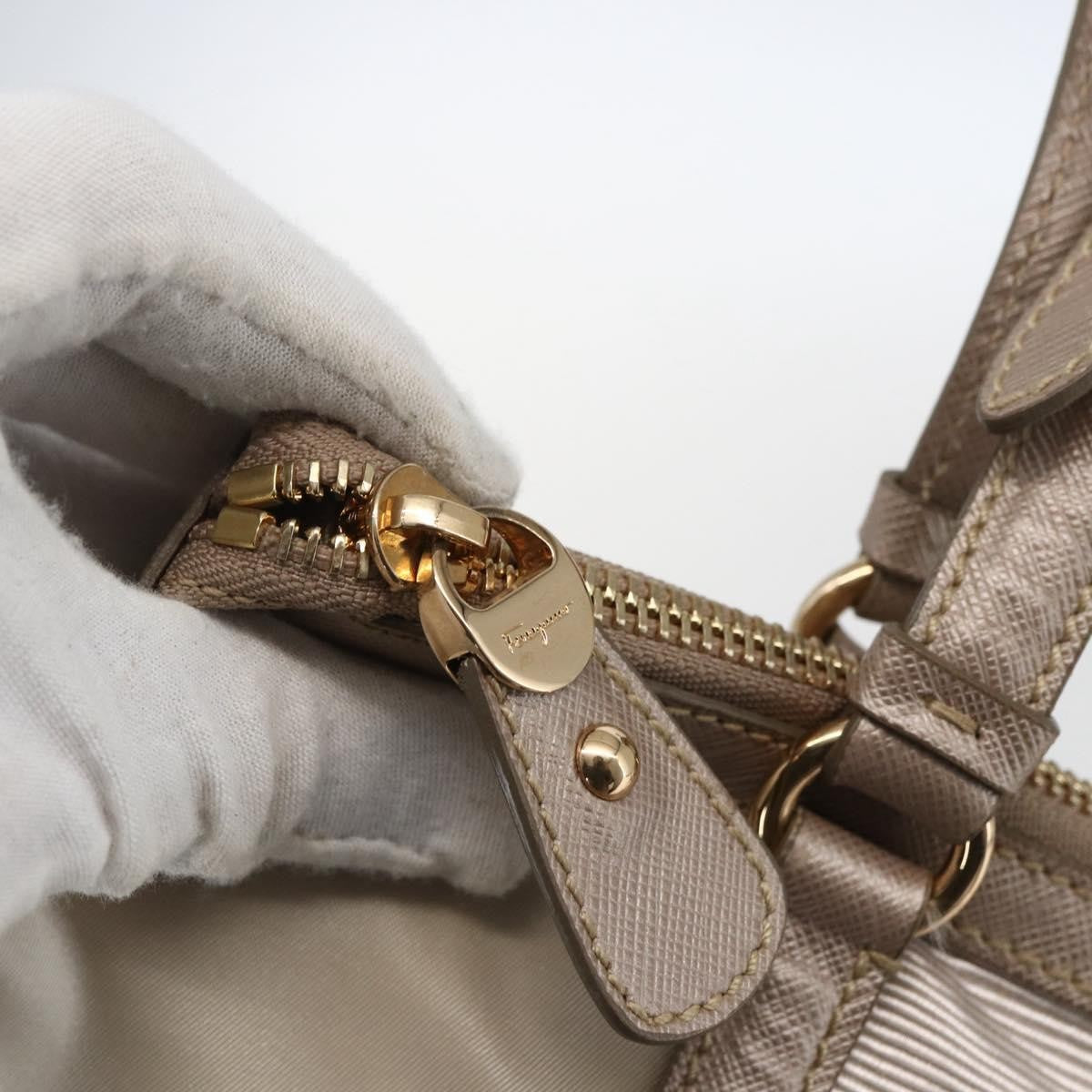 Salvatore Ferragamo Vala tote Nylon, Beige, Nylon, Tote Bag