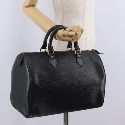 Louis Vuitton Speedy Epi Leather, Black, Leather, Handbag