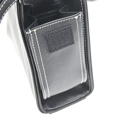 Saint Laurent Front Logo Plaque Convertible Clutch Leather, Black, Leather, Clutch
