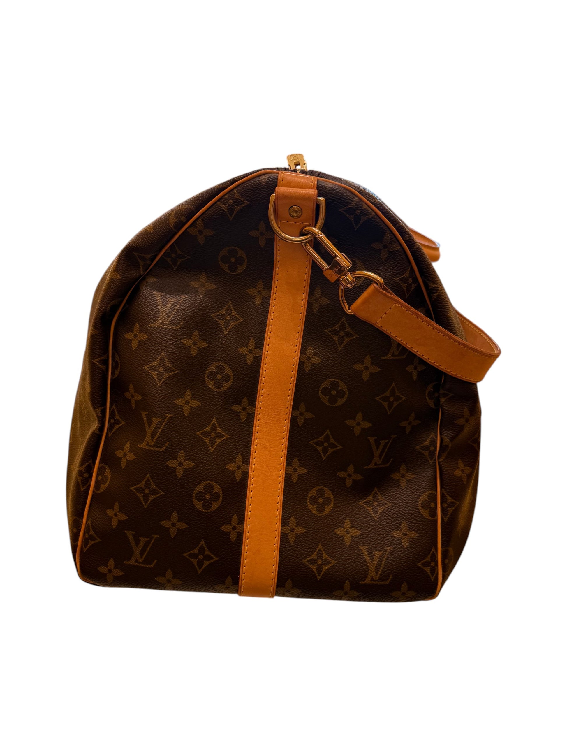 Louis Vuitton keepall bandoulière monogram, Brown, Canvas, Handbag