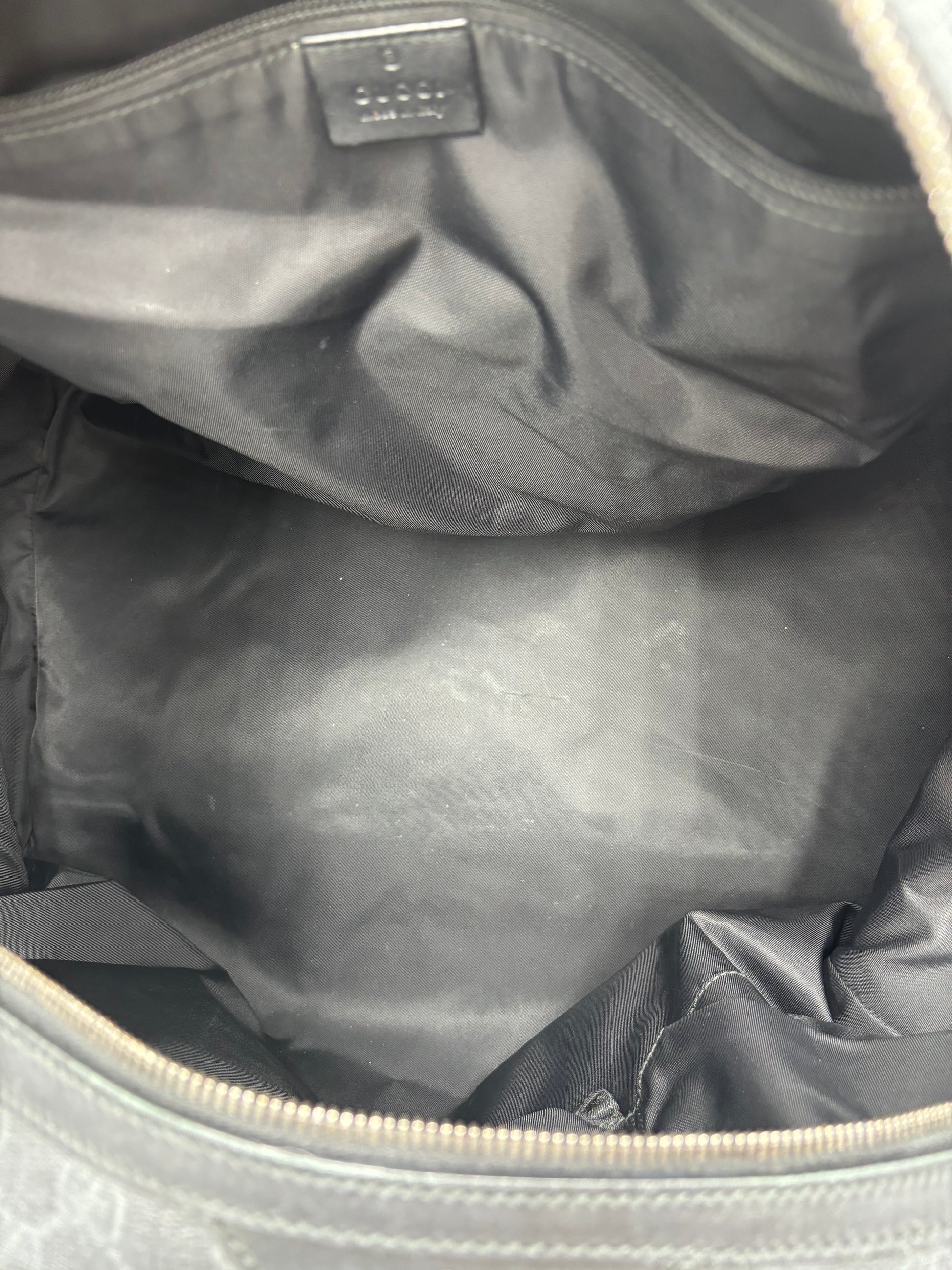 Gucci GG Supreme Carry-On Duffle Bag GG Canvas and Leather, Black, Canvas, Travel Bag