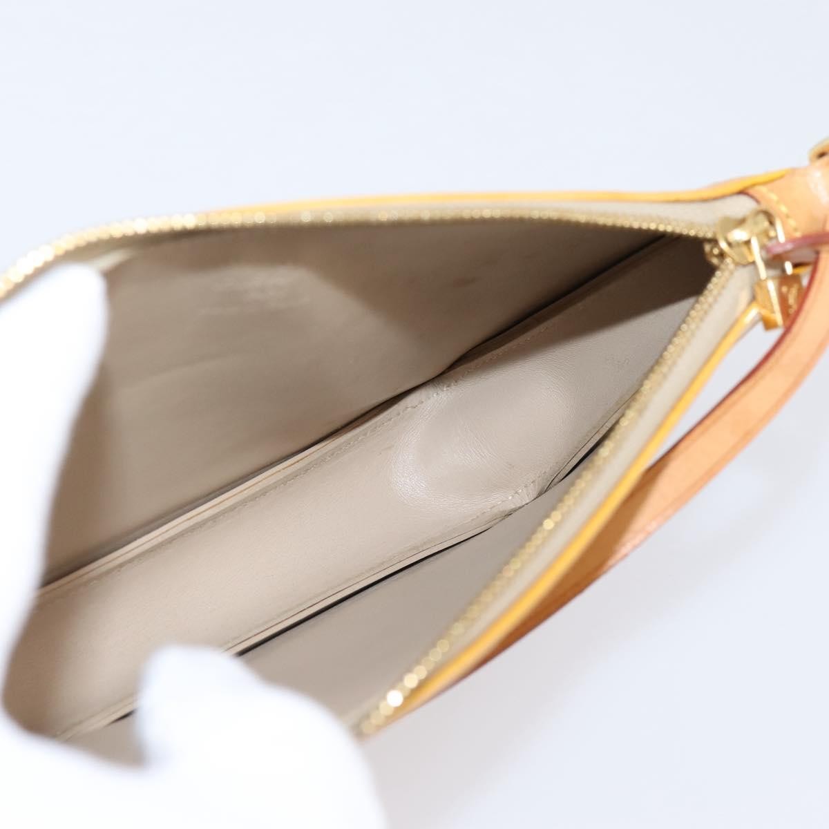 Louis Vuitton Lexington Pochette Monogram Vernis, Beige, Patent Leather, Clutch