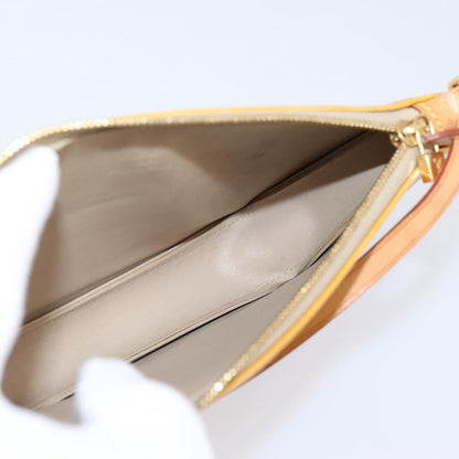 Louis Vuitton Lexington Pochette Monogram Vernis, Beige, Patent Leather, Clutch