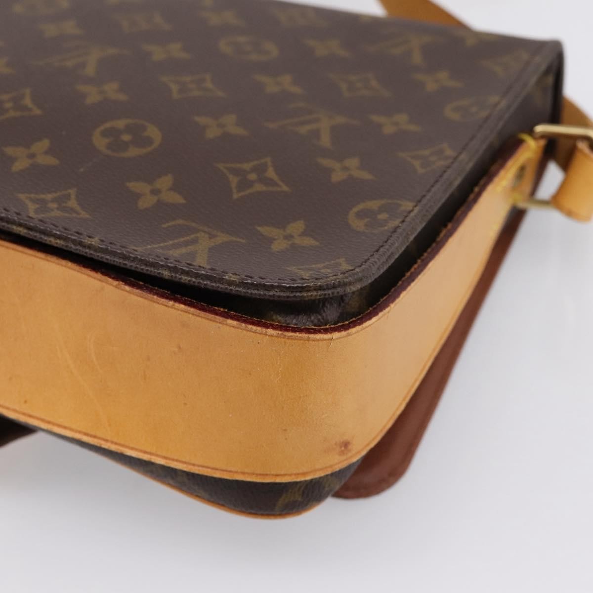 Louis Vuitton Cartouchiere Monogram, Brown, Canvas, Shoulder Bag