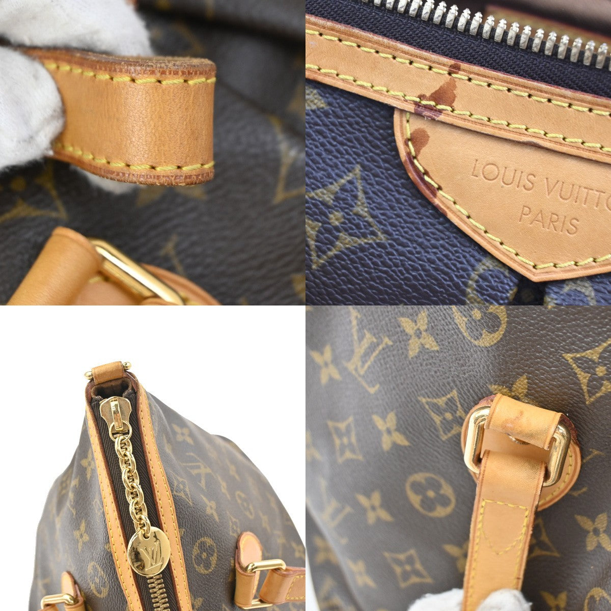 Louis Vuitton Palermo Monogram Canvas, Brown, Canvas, Handbag