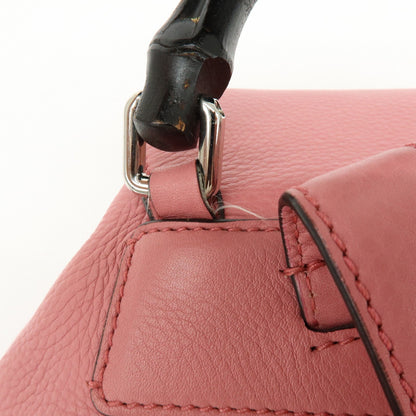 Gucci Bamboo Tassel Leather, Pink, Leather, Backpack