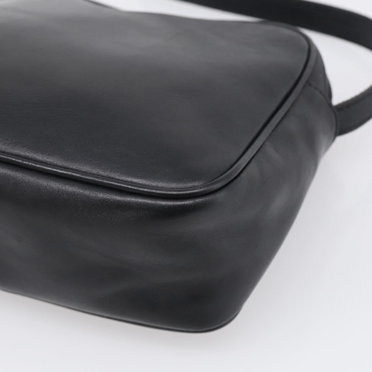Salvatore Ferragamo Gancini Leather, Black, Leather, Crossbody Bag