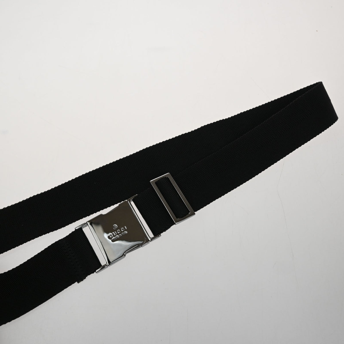 Gucci Buckle Waist GG Canvas and leather, Black, Canvas, Clutch