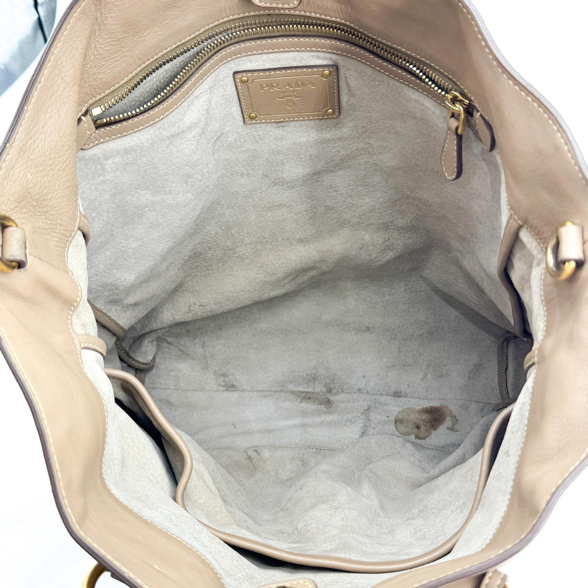 Prada Prada Vitello Phenix Leather Tote Bag Black Large phenix leather, Brown, Leather, Tote Bag