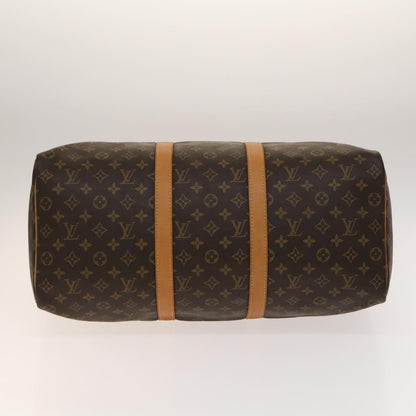 Louis Vuitton Keepall Bag Monogram Canvas, BROWN, CANVAS, Travel bag