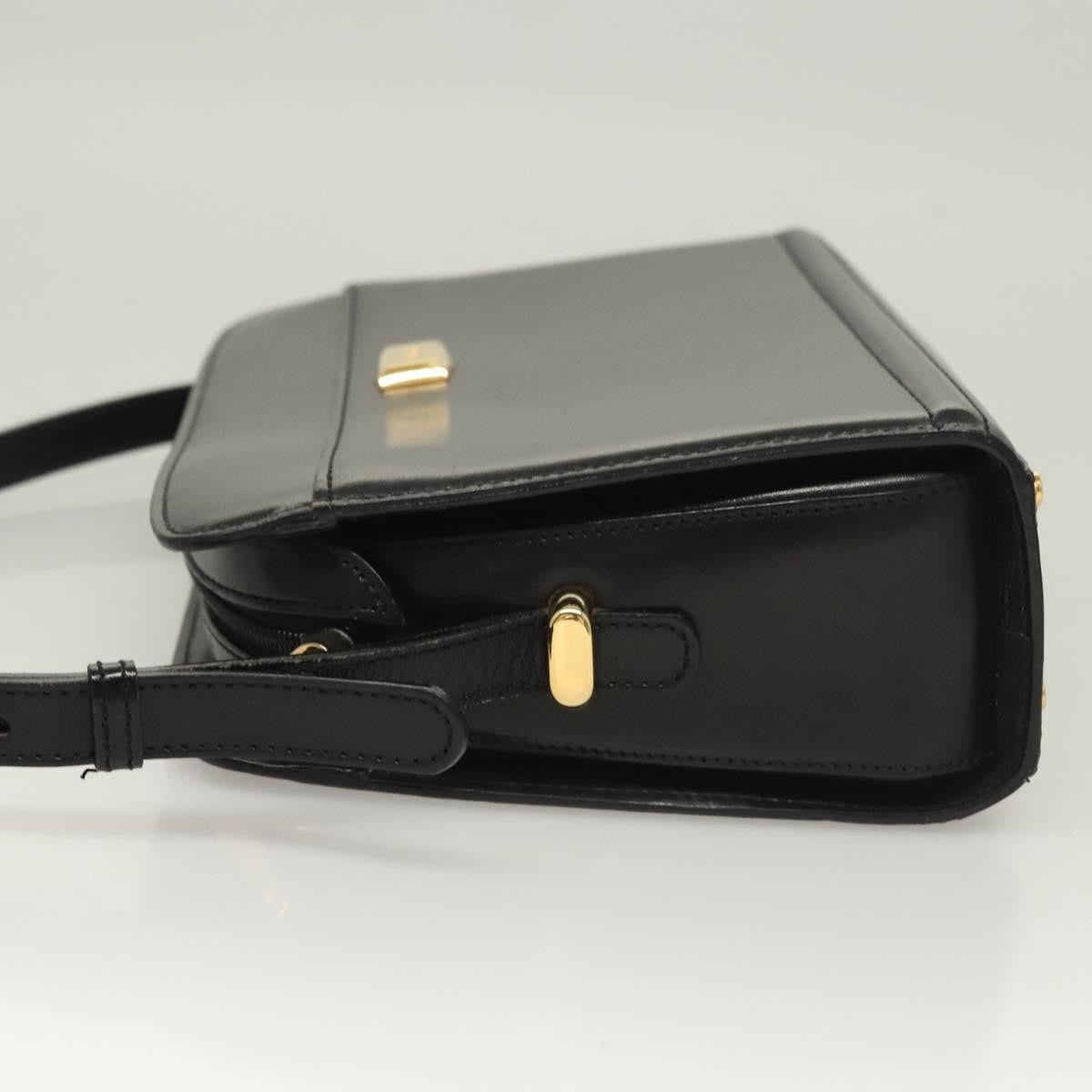 Bally Vintage Leather, Black, Leather, Shoulder Bag