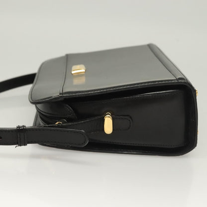 Bally Vintage Leather, Black, Leather, Shoulder Bag