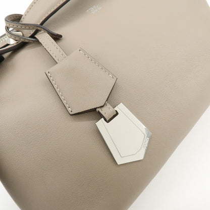 Fendi By The Way Satchel Calfskin, Beige, Leather, Handbag